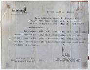 Eintragung von Wilhelm Wilhelms ins Handelsregister als zweiter Geschäftsführer im Jahr 1923