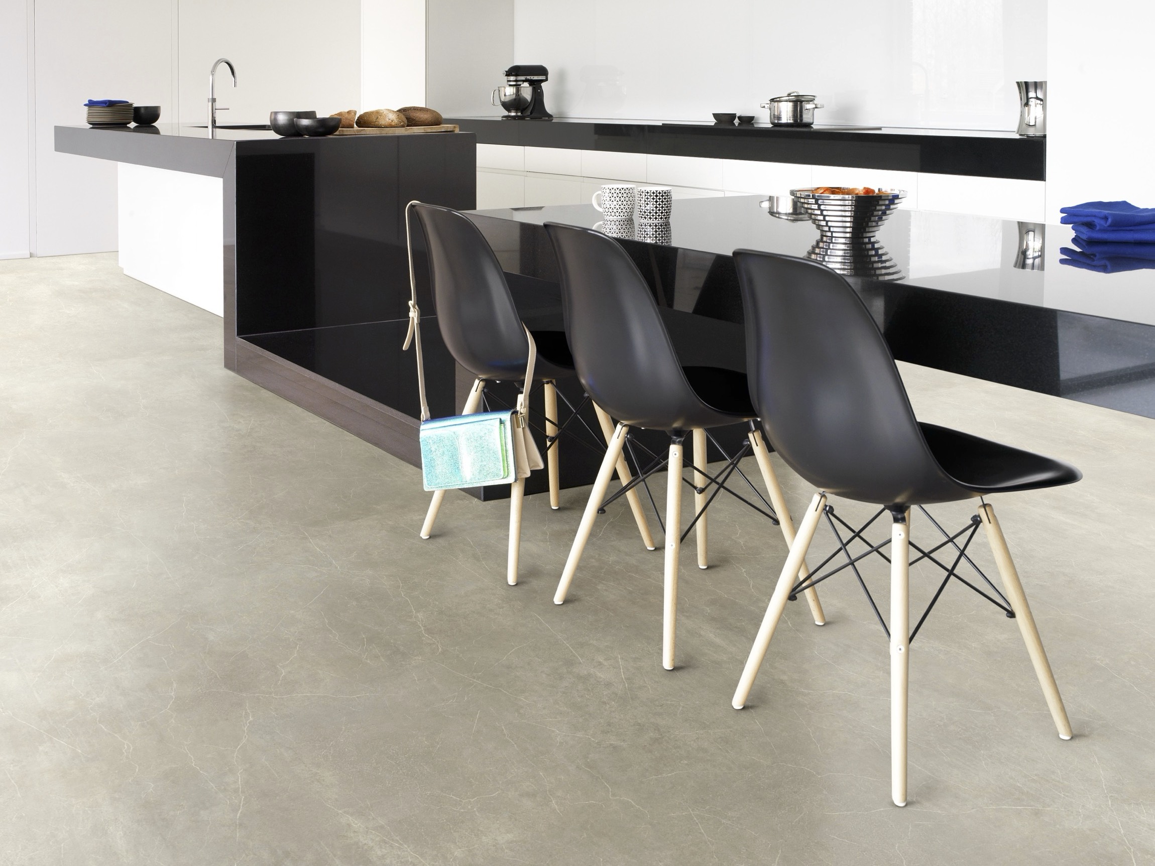 Elastischer Bodenbelag für Küche und Flur