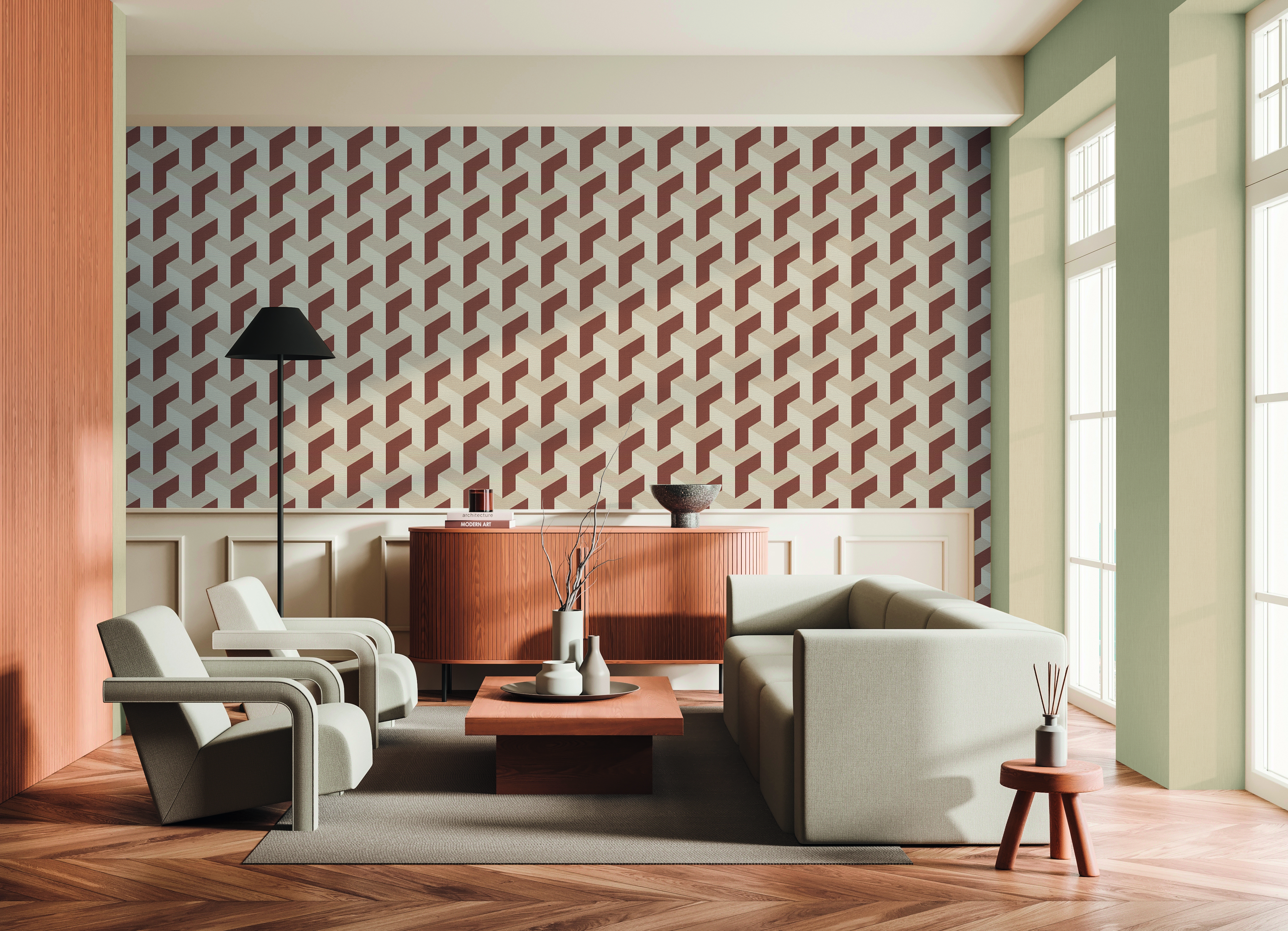 Exklusive Designtapete mit 3D-Motiv