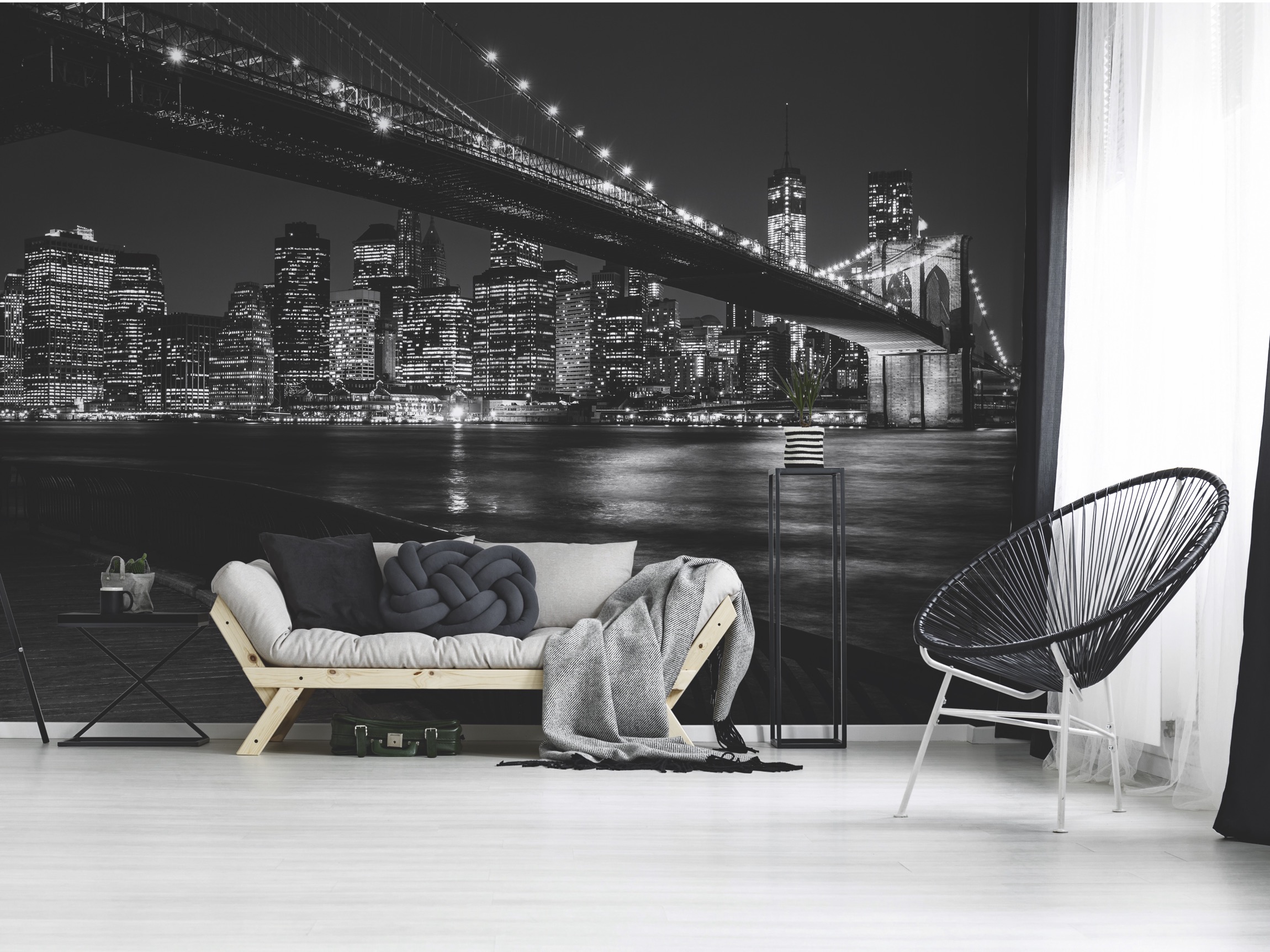 Individuelle Fototapete mit Stadtmotiv für moderne Wandgestaltung