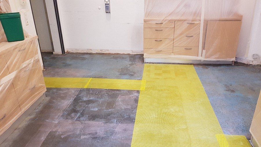 Schichtweiser Aufbau einer neuen Bodenbeschichtung